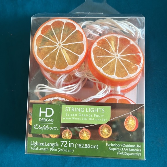 STRING LIGHTS SLICED LIME FRUIT WARM WHITE LED 10-LIGHT SET - Picture 10 of 10